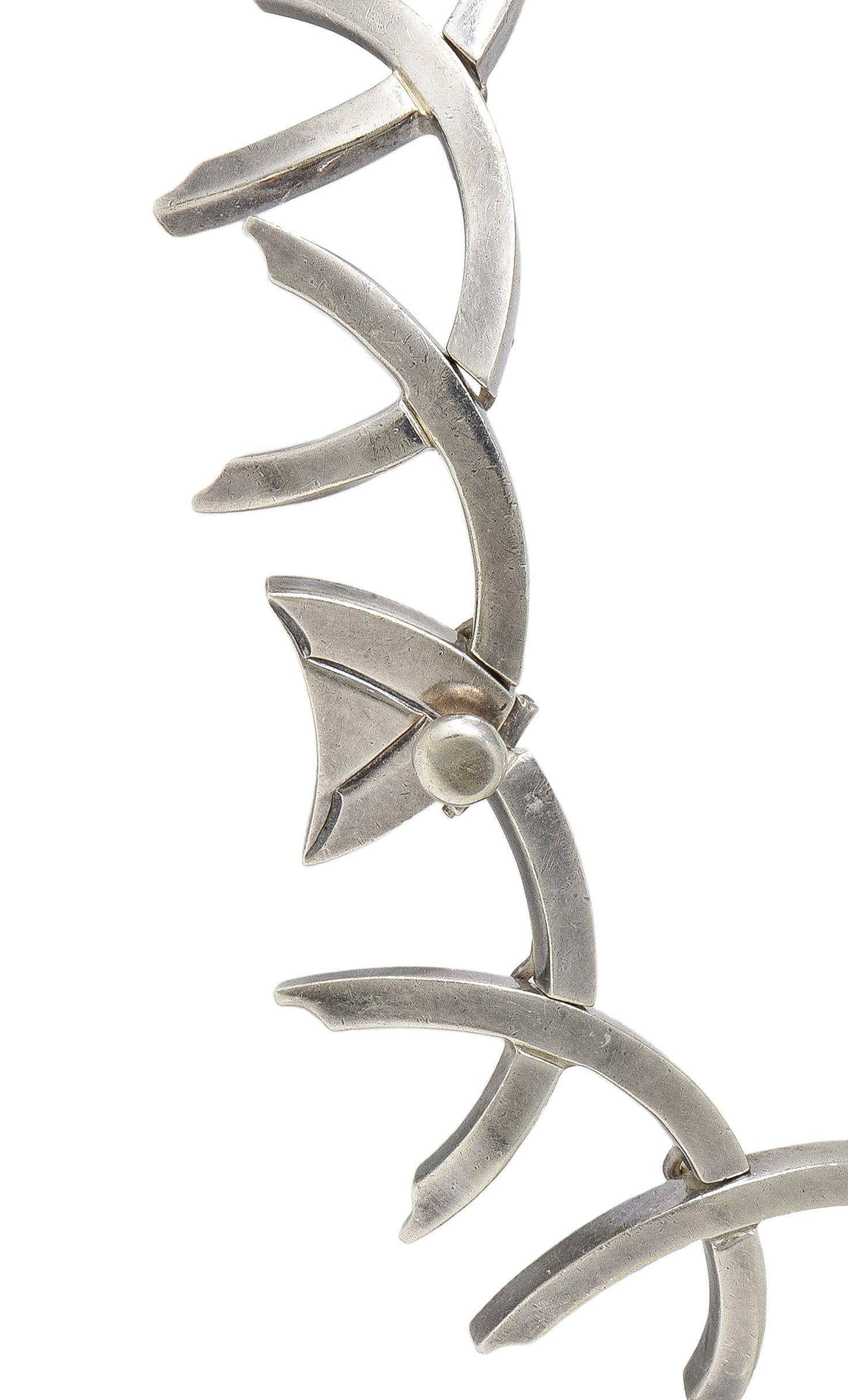 Antonio Pineda - Collana con frange vintage in argento e ametista del Mid-Century Modernist in vendita 2