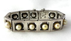 Antoñio Pineda Bracelet à maillons en argent sterling avec perles