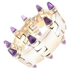 Antonio Pineda Taxco Amethyst-Sterlingsilber-Gliederarmband