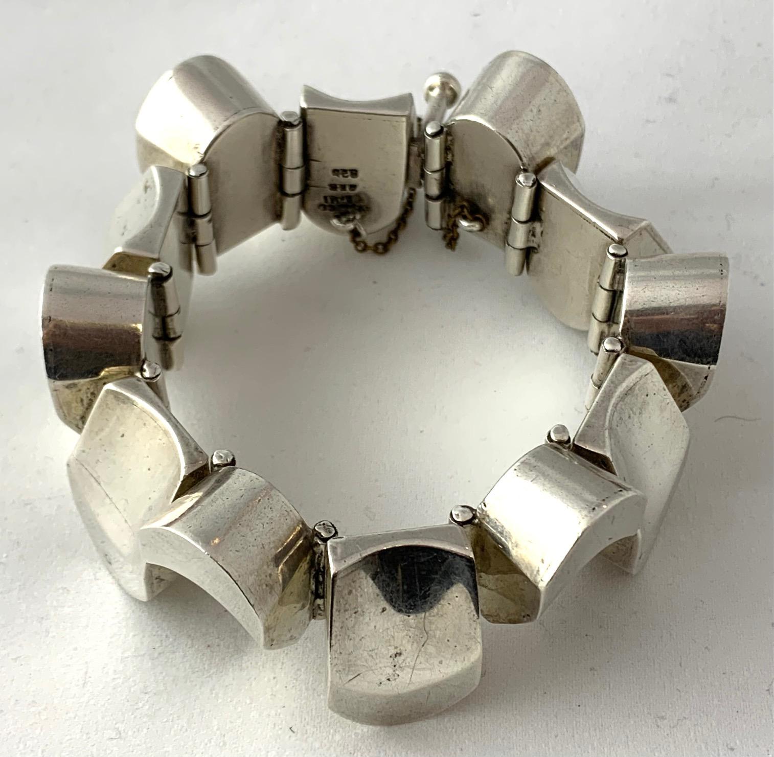 Women's or Men's Antoñio Pineda Taxco Sterling Silver MidCentury Modernist 