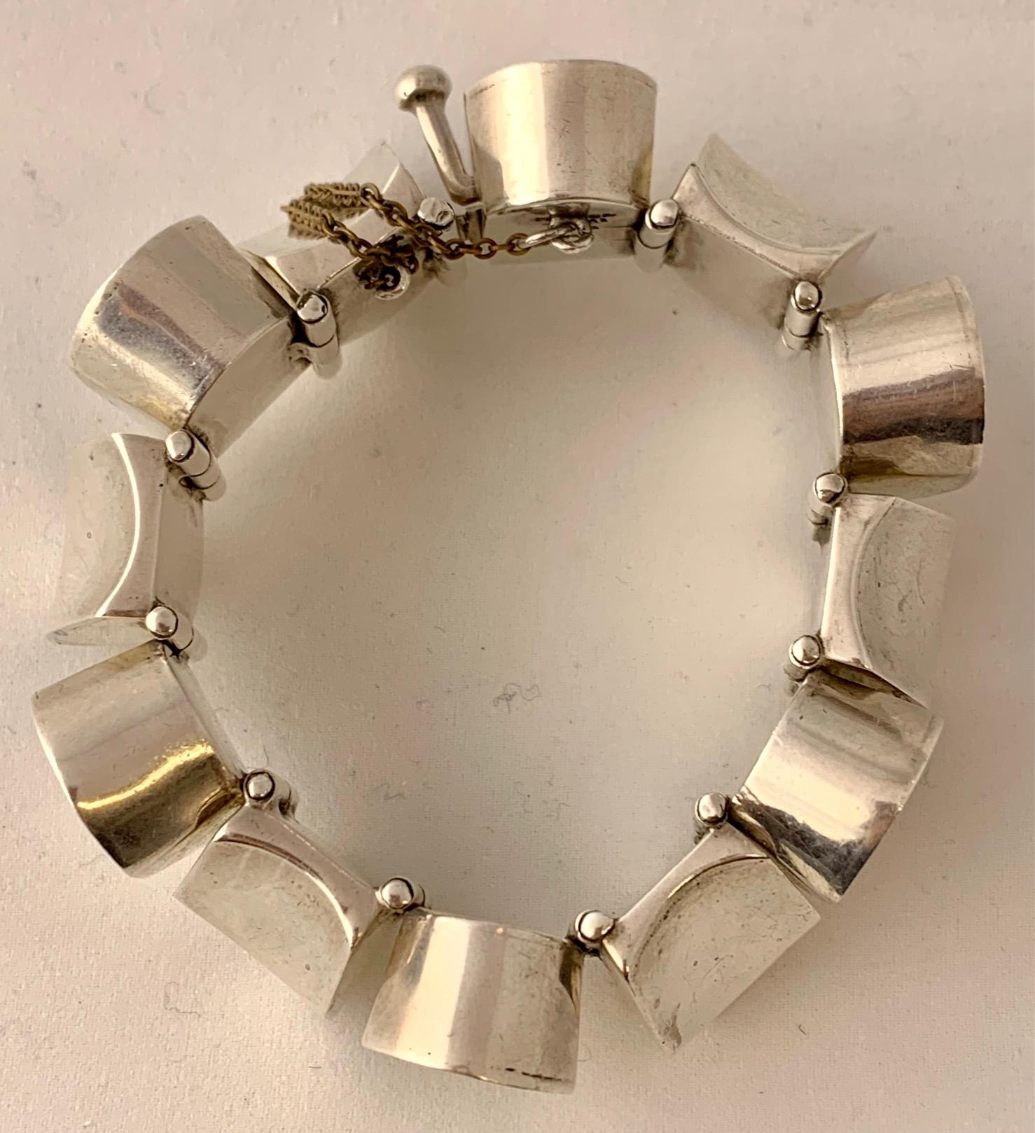 Antoñio Pineda Taxco Sterling Silver MidCentury Modernist 