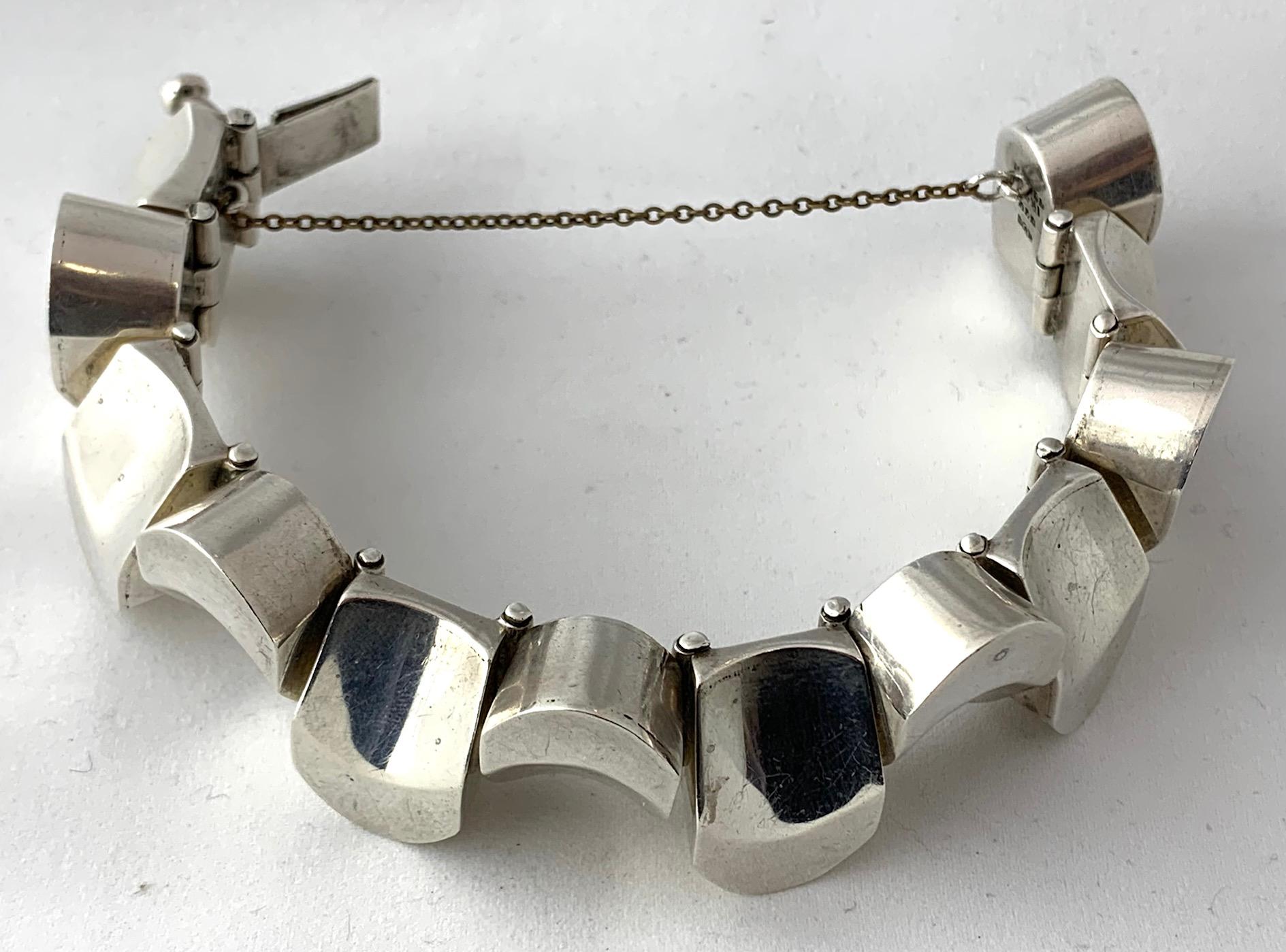Antoñio Pineda Taxco Sterling Silver MidCentury Modernist 
