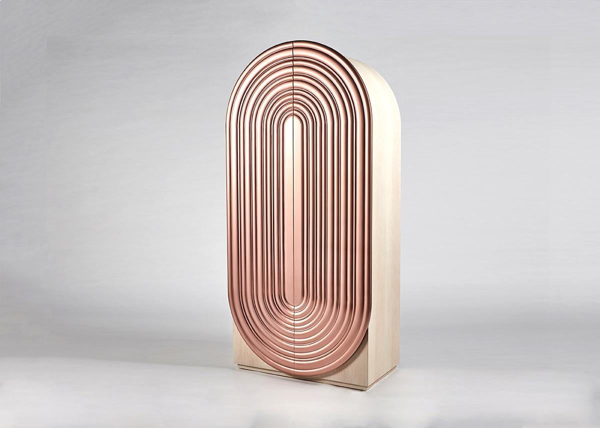 Wood Antonio Pio Saracino, Echo, Vertical Contemporary Cabinet, Italy, 2021 For Sale