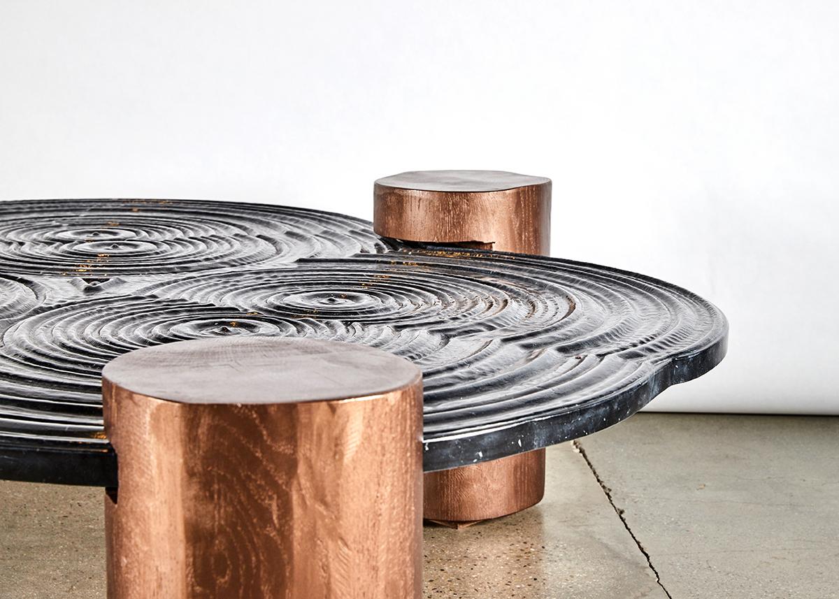 Marbre Grande table basse Malachite d'Antonio Pio Saracino, Italie, 2021 en vente