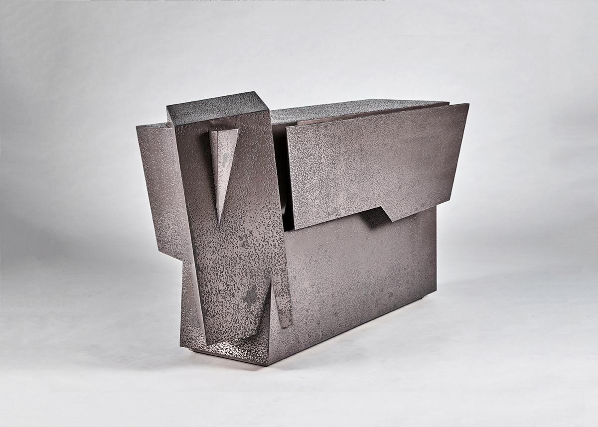 Wood Antonio Pio Saracino, Pyrite, Contemporary Console Cabinet, United States, 2021 For Sale