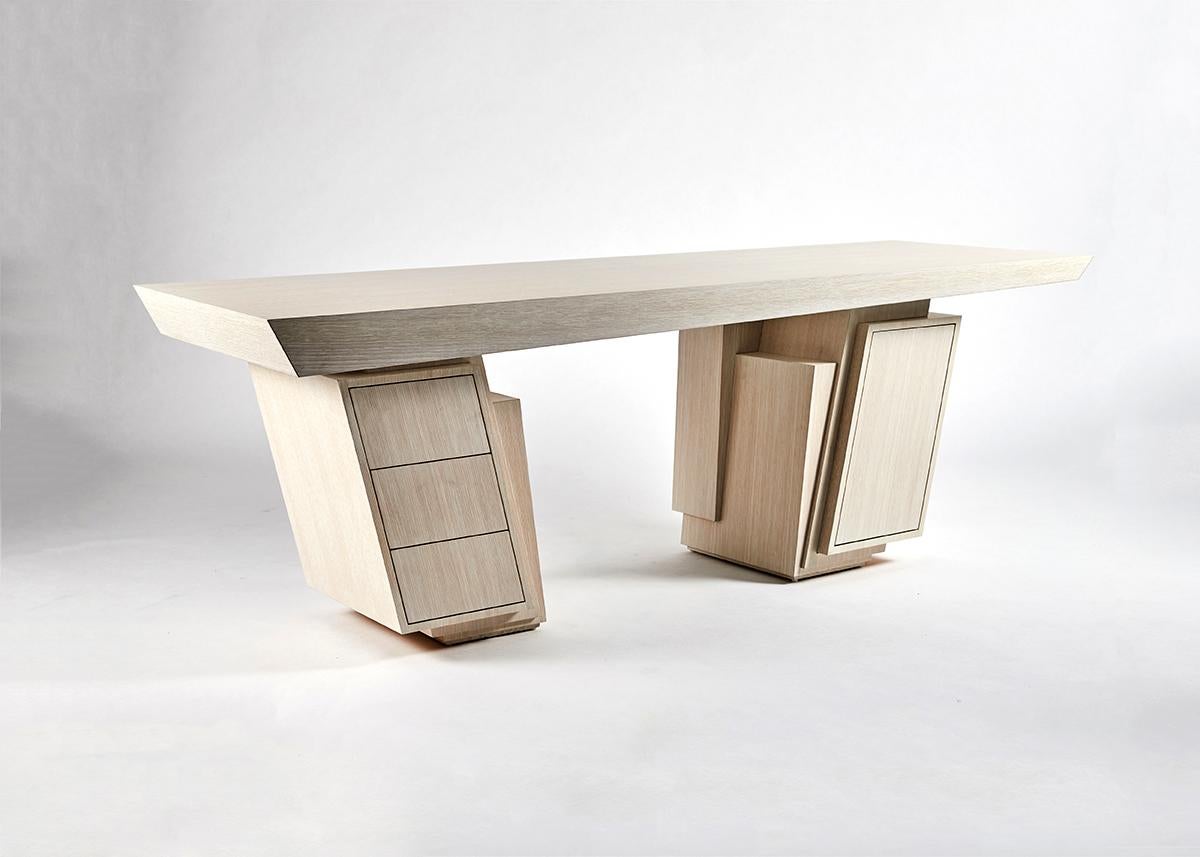 Schreibtisch #4 aus Pyrit von Antonio Pio Saracino, Italien, 2022 (Eichenholz) im Angebot