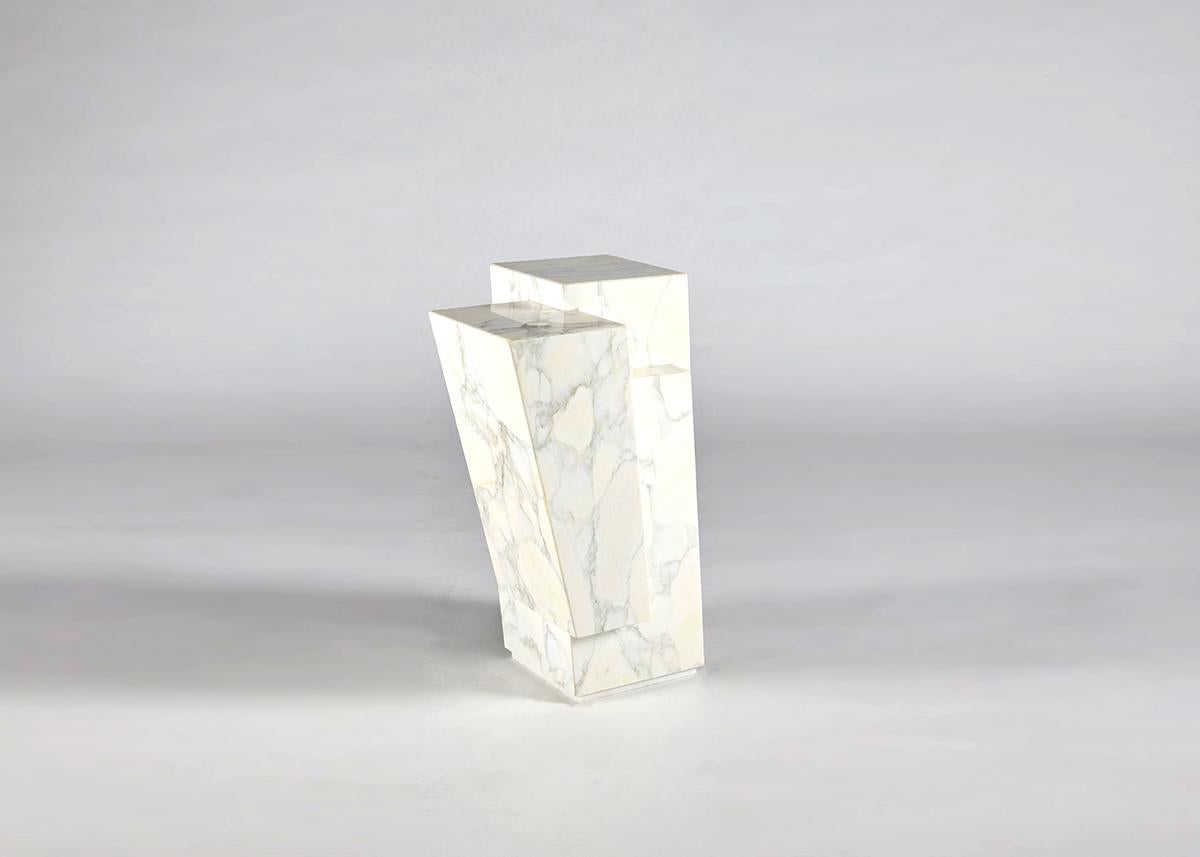 Italian Antonio Pio Saracino, Pyrite, Marble Side Table, Italy, 2021 For Sale