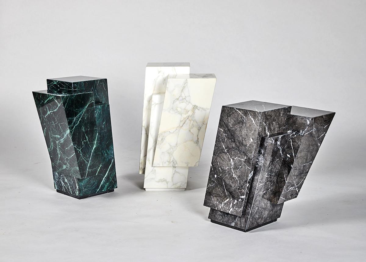Antonio Pio Saracino, Pyrite, Marble Side Table, Italy, 2021 For Sale 2