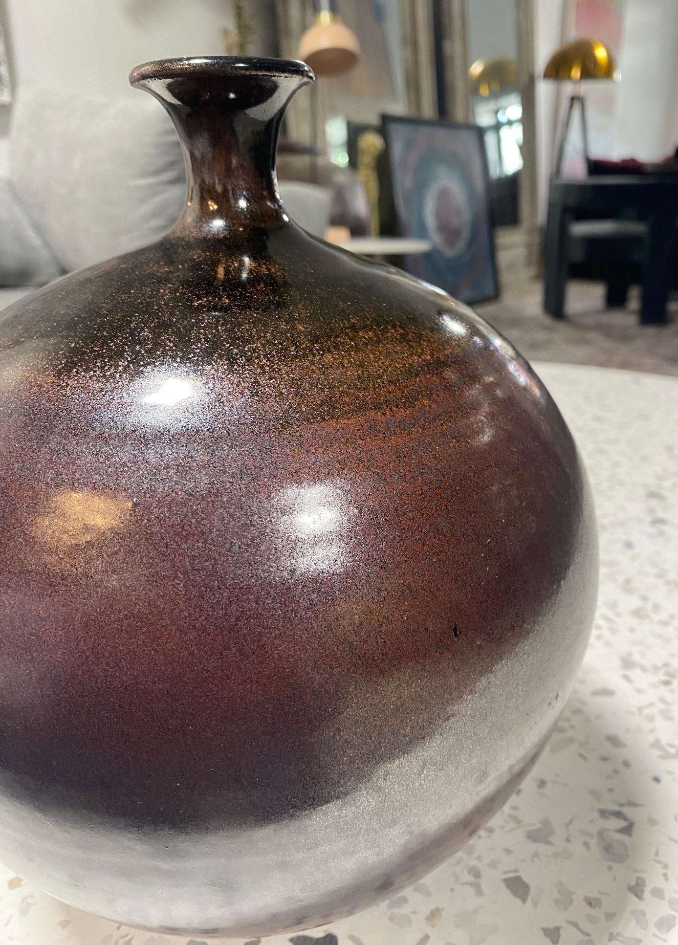 Antonio Prieto Signed Mid-Century Modern California Studio Pottery Large Vase For Sale 3