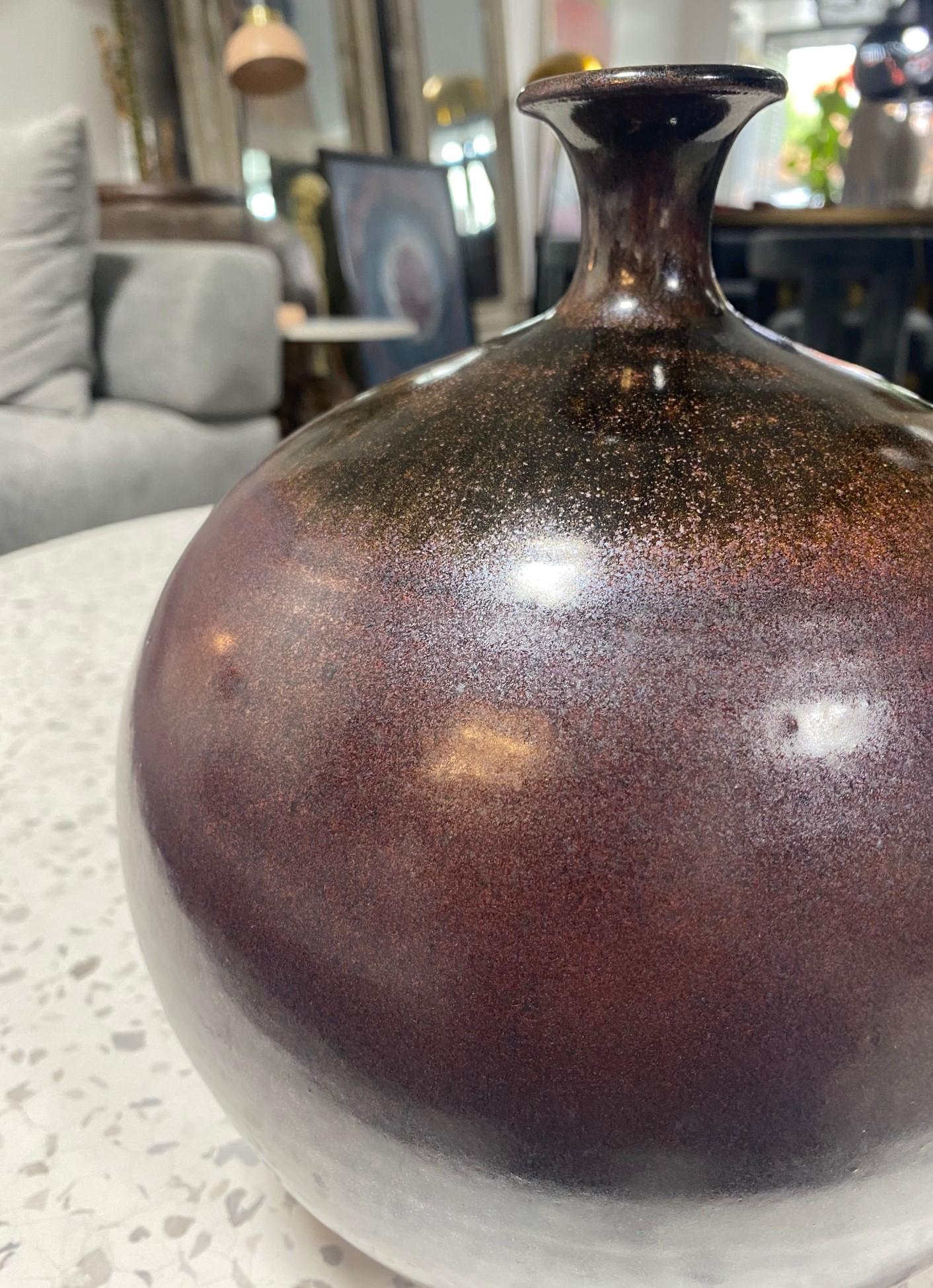 Antonio Prieto Signed Mid-Century Modern California Studio Pottery Large Vase For Sale 4