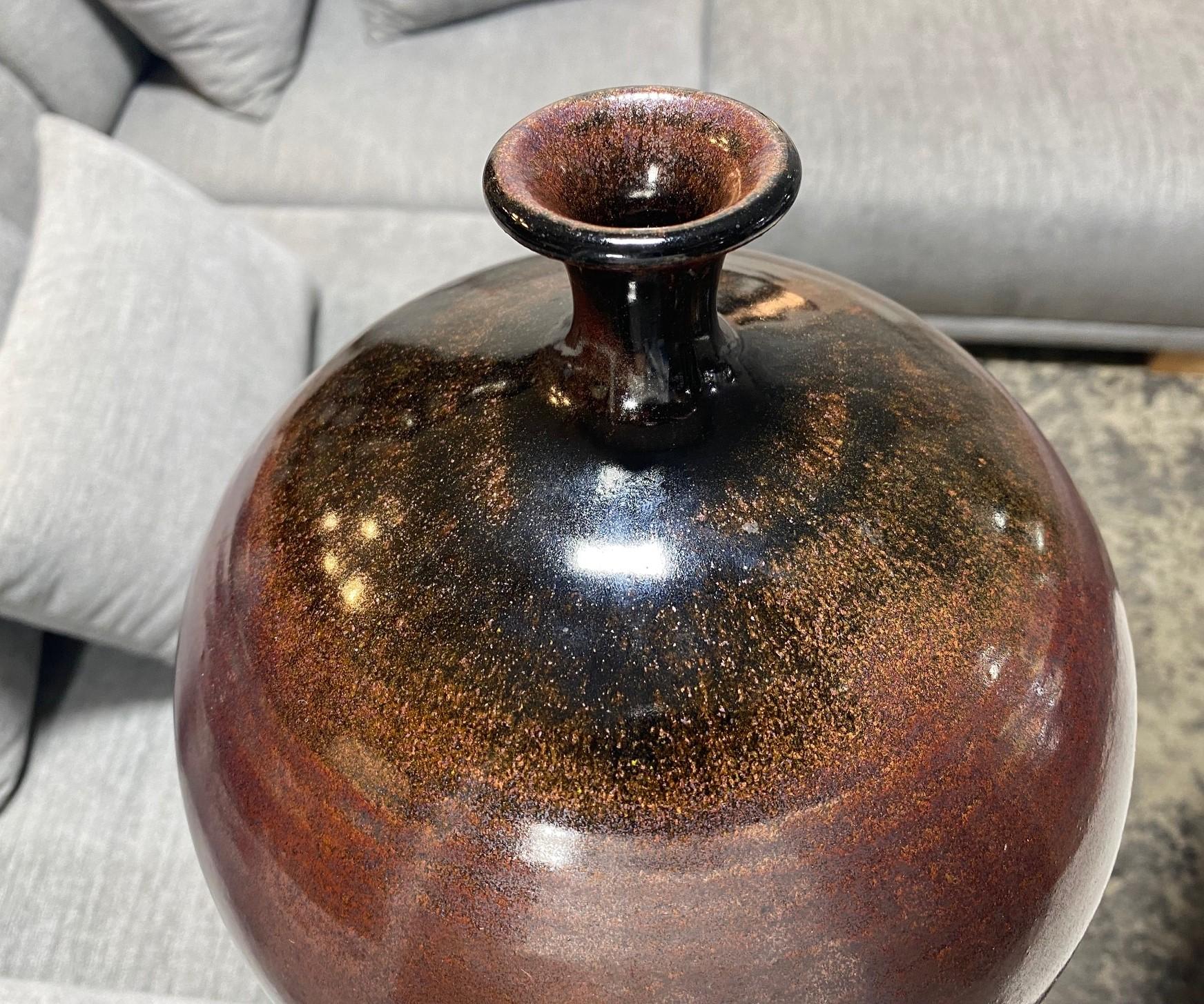 Antonio Prieto Signed Mid-Century Modern California Studio Pottery Large Vase For Sale 9