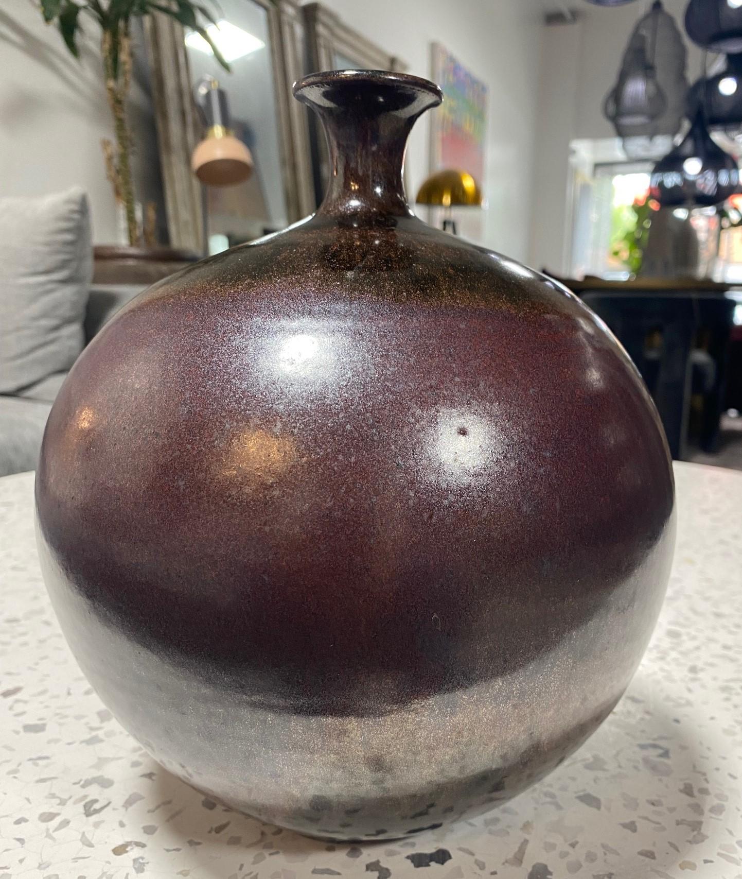 Poterie Antonio Prieto Signé Mid-Century Modern California Studio Pottery Grand Vase en vente