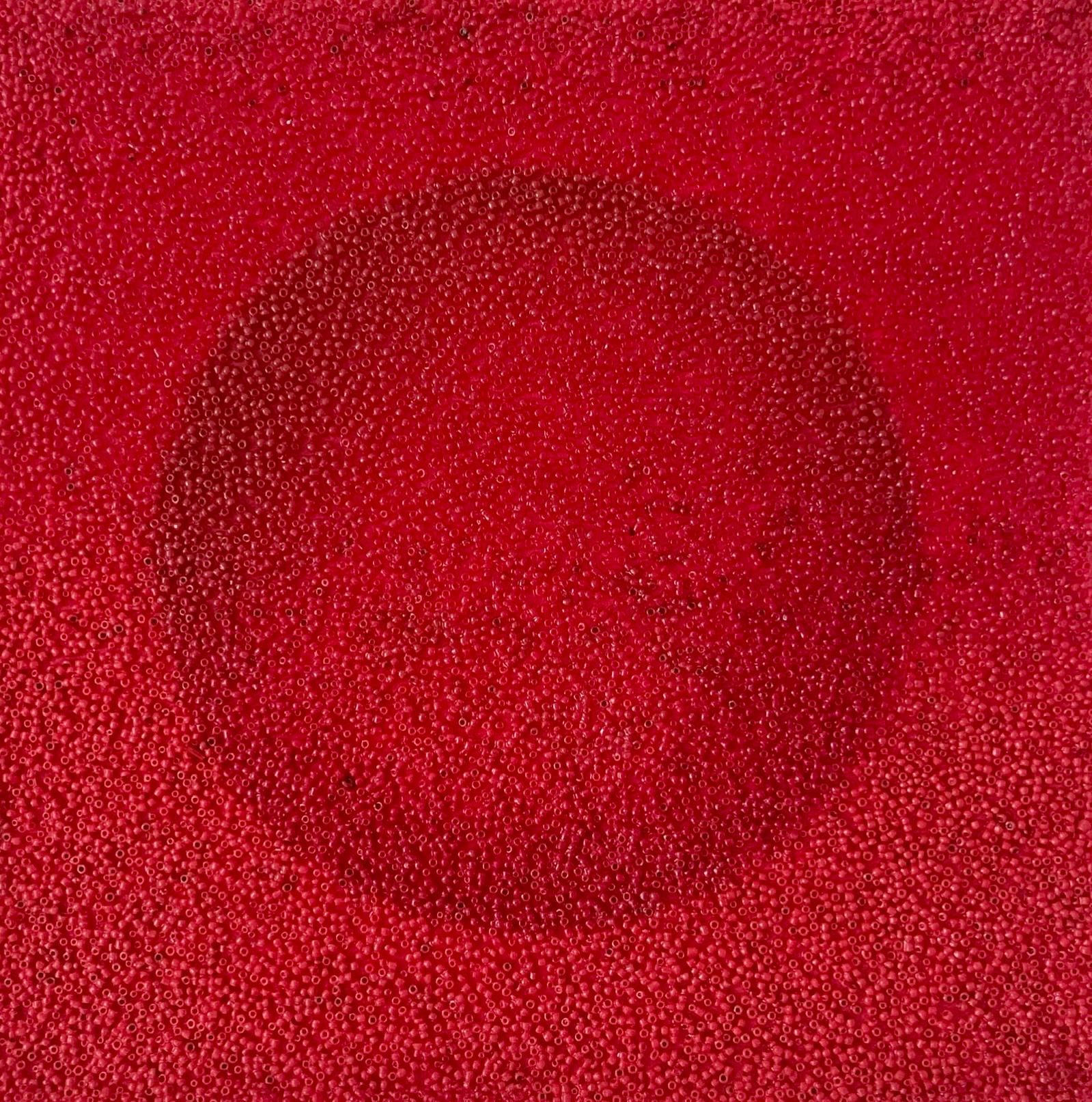 Abstract Sculpture de Antonio Puri - Tantra 11: pintura escultura mandala abstracta minimalista, círculo rojo