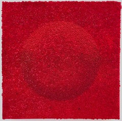 Tantra 16: minimalist abstract Pop Art mandala sculpture painting, red circles