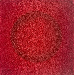 Tantra 35: abstract India spiritual mandala circle sculpture painting, red beads