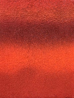 Tantric View: spiritual minimalist abstract sculpture painting w/ tiny red beads