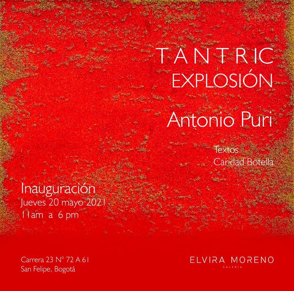 Tantric View: spiritual minimalist abstract sculpture painting w/ tiny red beads - Red Abstract Painting by Antonio Puri
