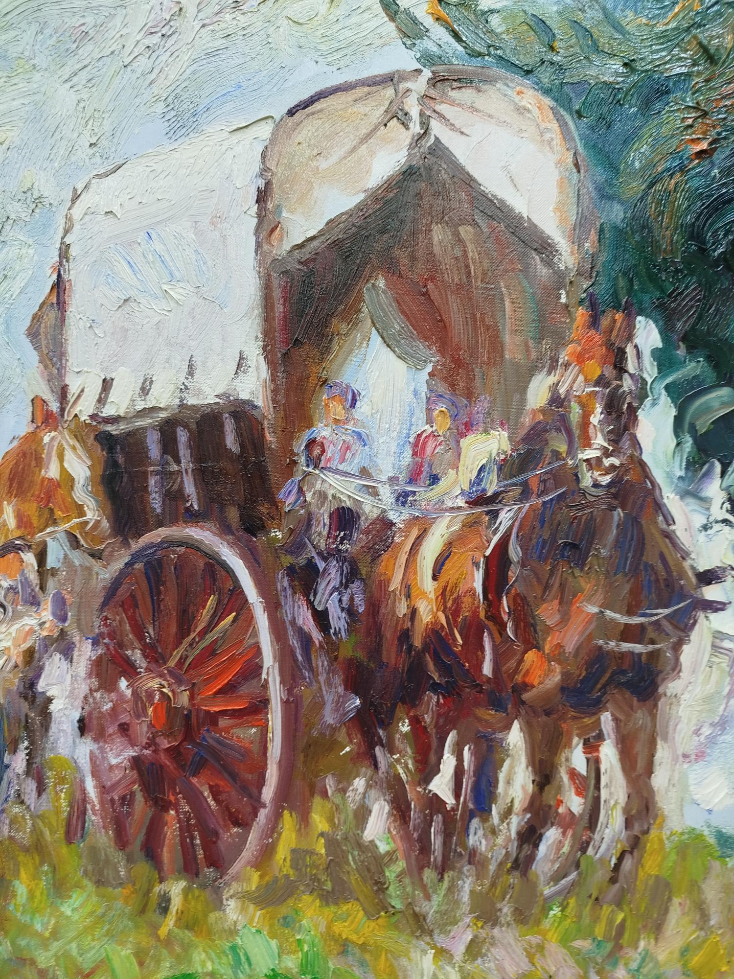 Reverte in Auto Originalgemälde – Painting von Antonio Reverte