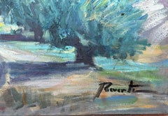 View of Village with Olive Groves and Mountains mediterranean landscape Spain