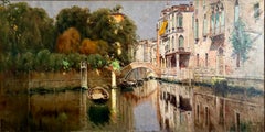 Antonio Reyna, Palaces by a Canal, Venice