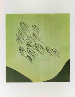 Figuren im Flug – Lithographie von A. Rizzo – Figuren im Flug – 1970 ca.