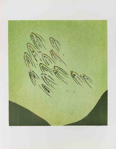 Figure in volo - Litografia di A. Rizzo - 1970 ca.