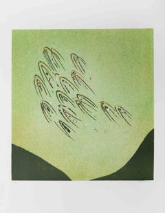 Figure in volo - Litografia di A. Rizzo - 1970 ca.
