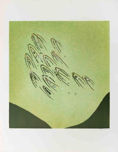 Figure in volo - Litografia di A. Rizzo - 1970 ca.
