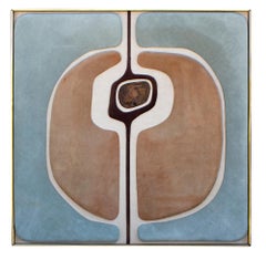 Antonio Roca Composición textil en lino ante y bronce patinado México, años 70