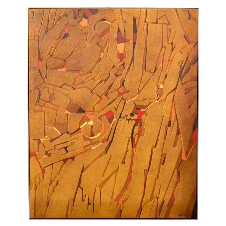 Antonio Rodriguez de Trujillo González Fissures 'Matter Painting' Abstract, 1969