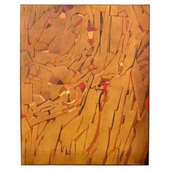 Antonio Rodriguez De Trujillo González Fissures 'Matter Painting' Abstract, 1969