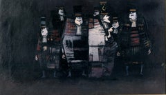 Untitled Mid-Century Painting - Group of Men