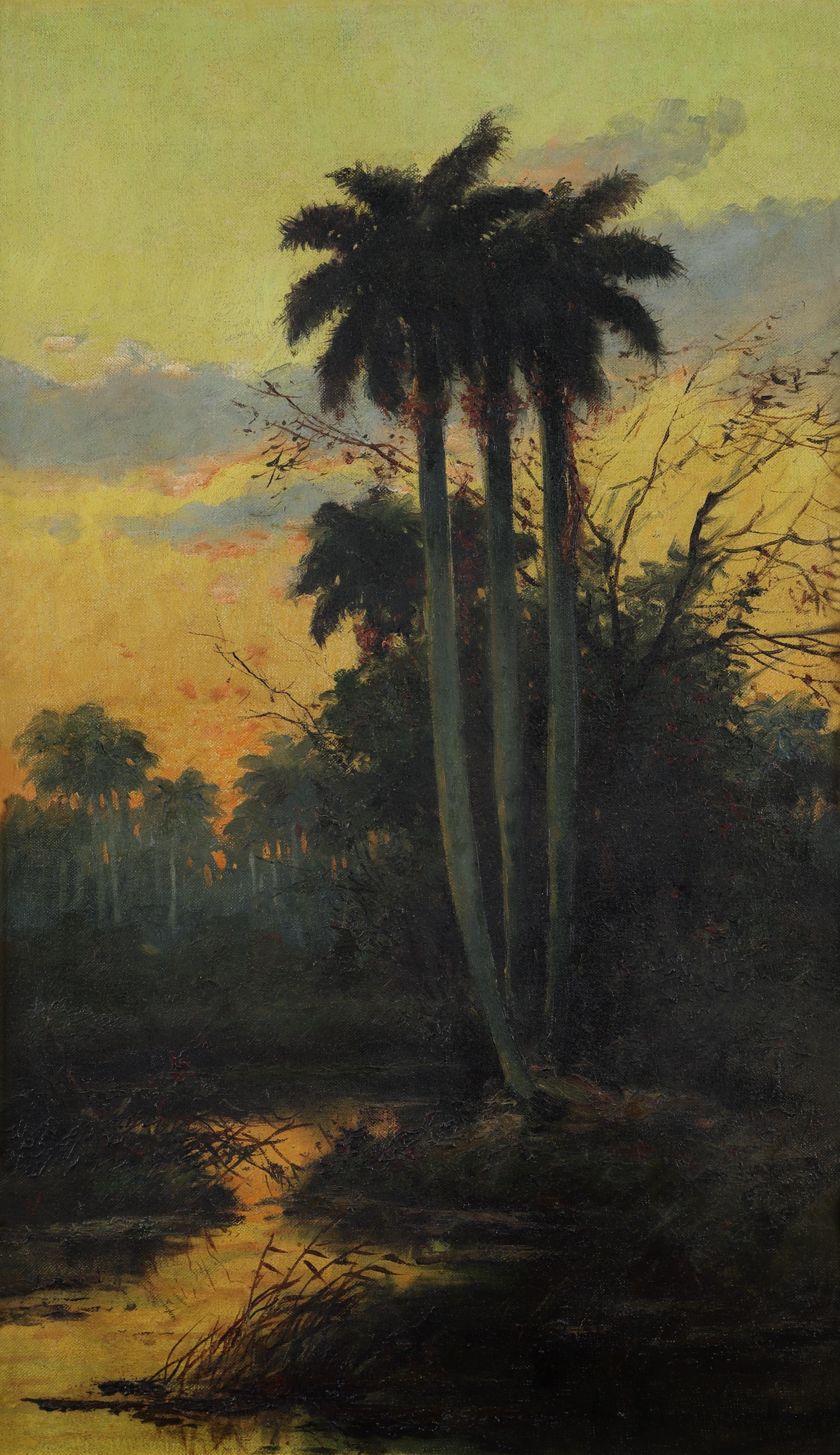 Antonio Rodriguez Morey Landscape Painting - Sunset Landscape