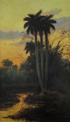 Antique Sunset Landscape