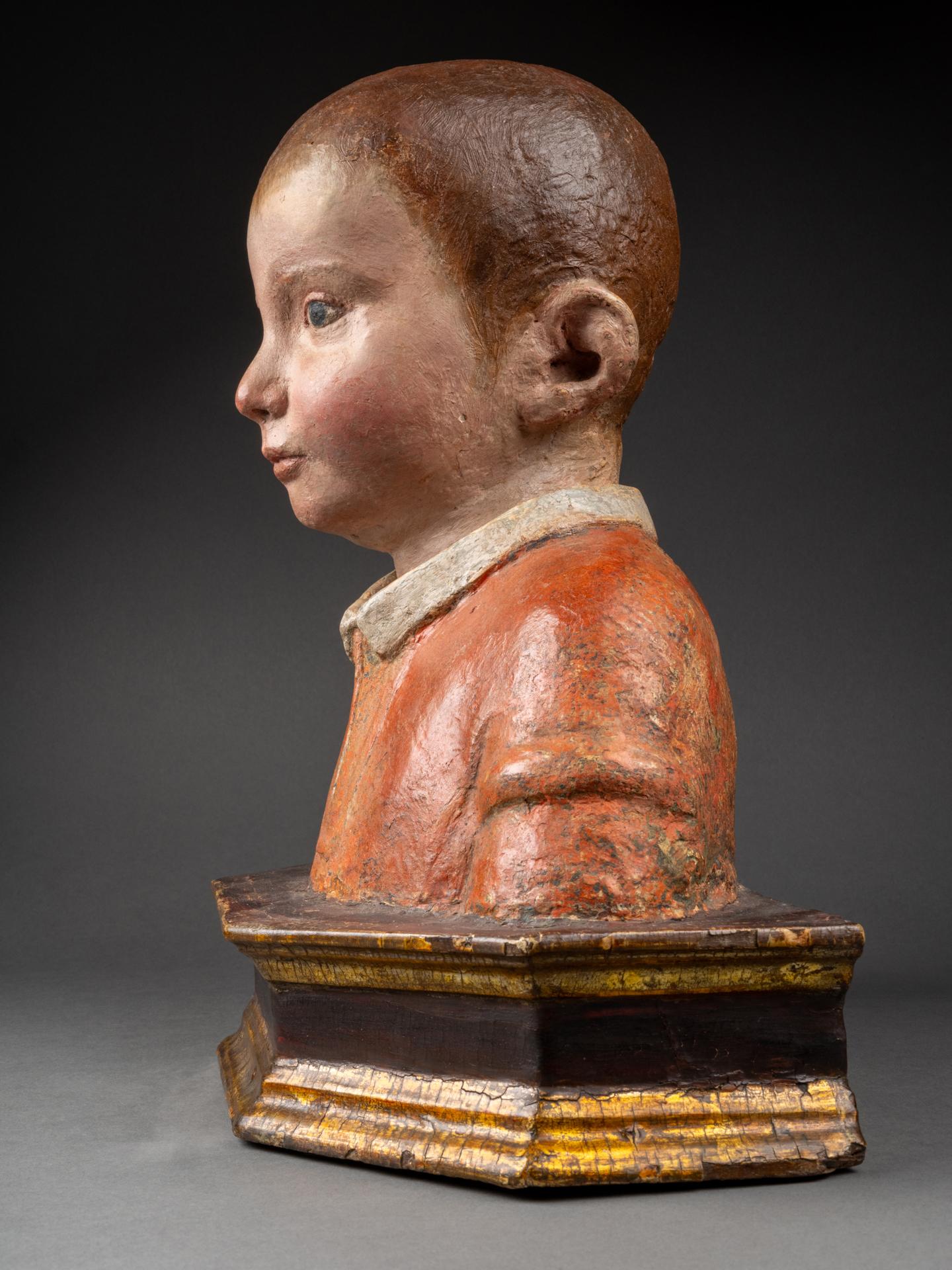 Renaissance Antonio Rossellino (Settignano 1427 - Firenze 1479) - Bust of a young boy For Sale