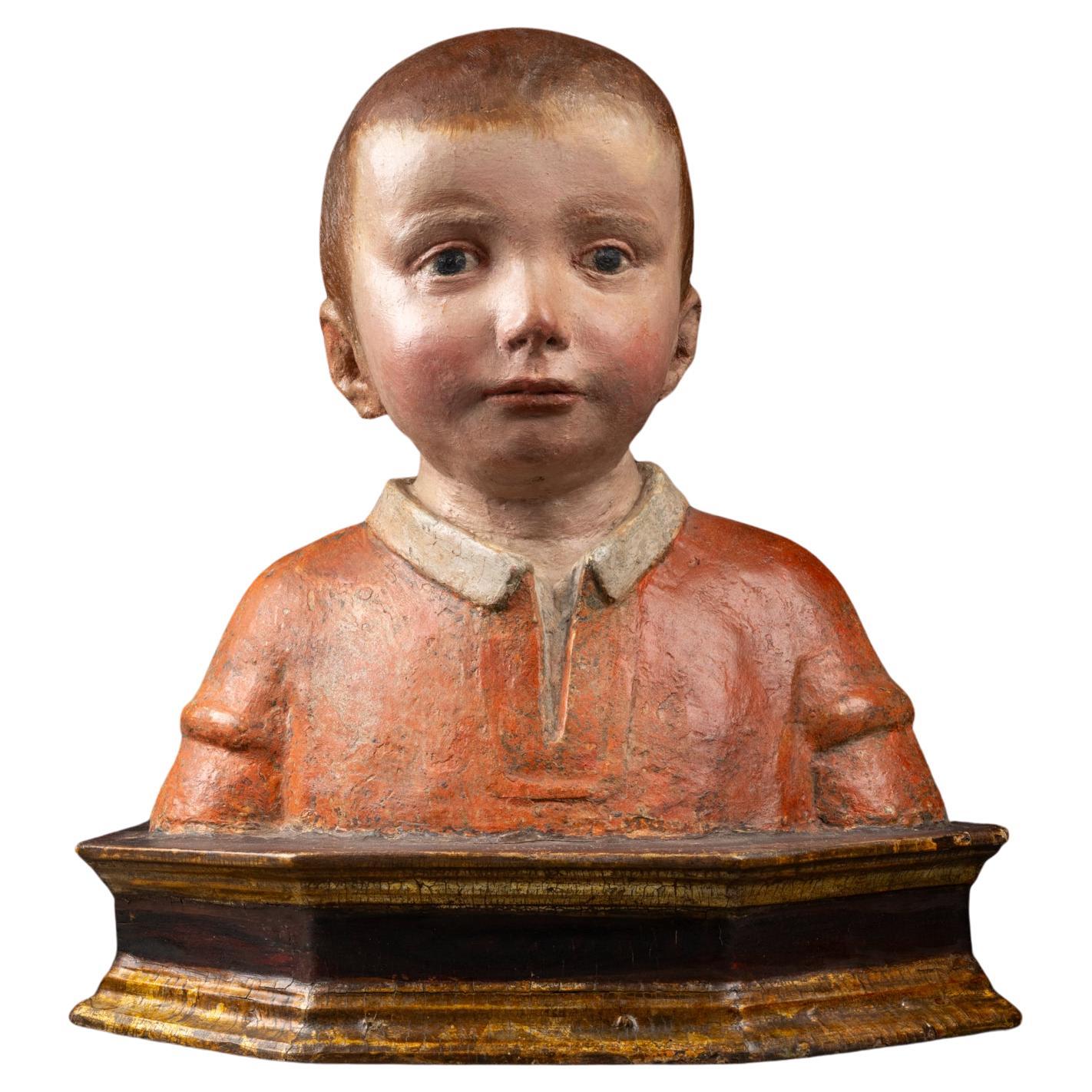 Antonio Rossellino (Settignano 1427 - Firenze 1479) - Büste eines jungen Jungen im Angebot