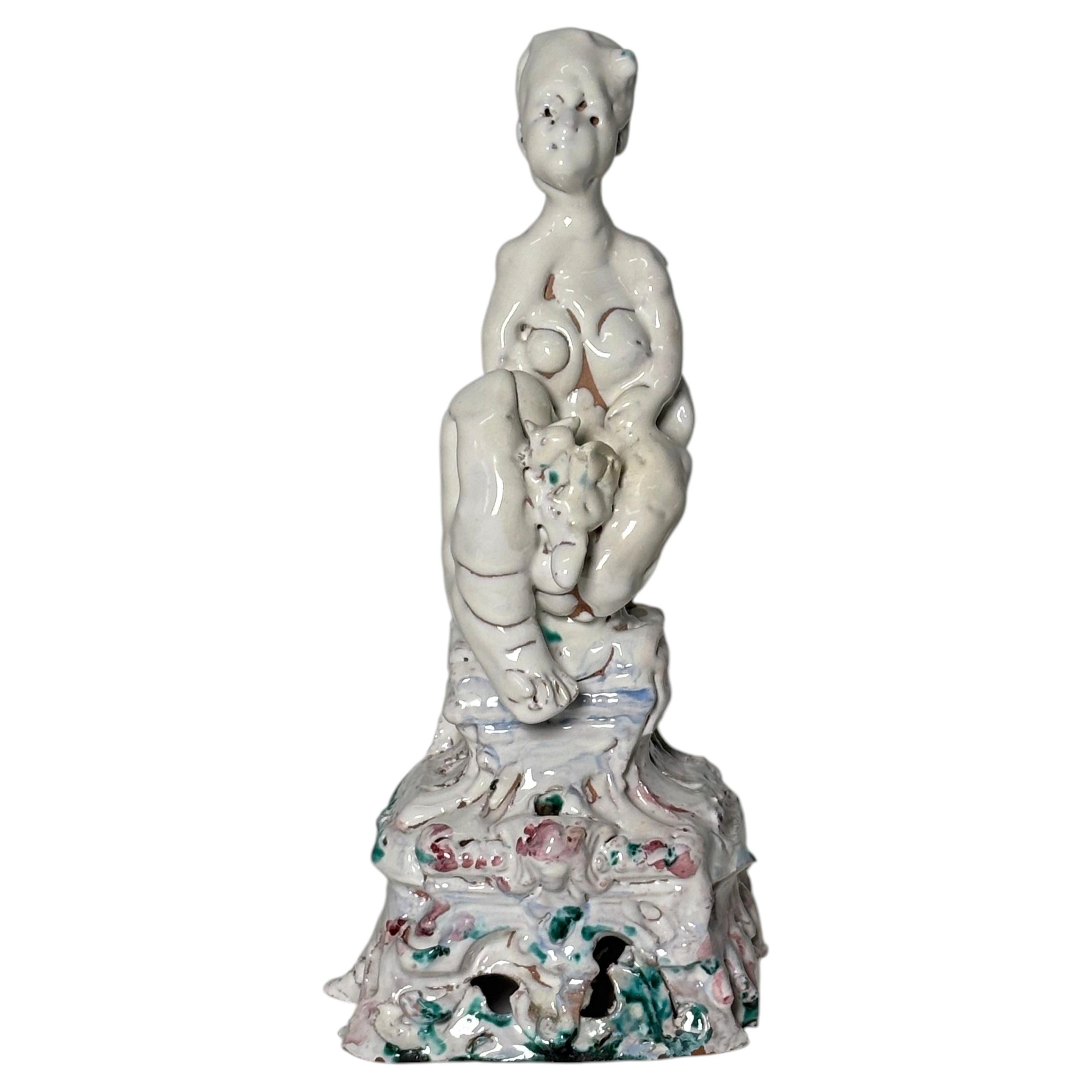 Antonio Sabatelli Ceramic Sculpture, Unique Figurative Design, 1960 For Sale