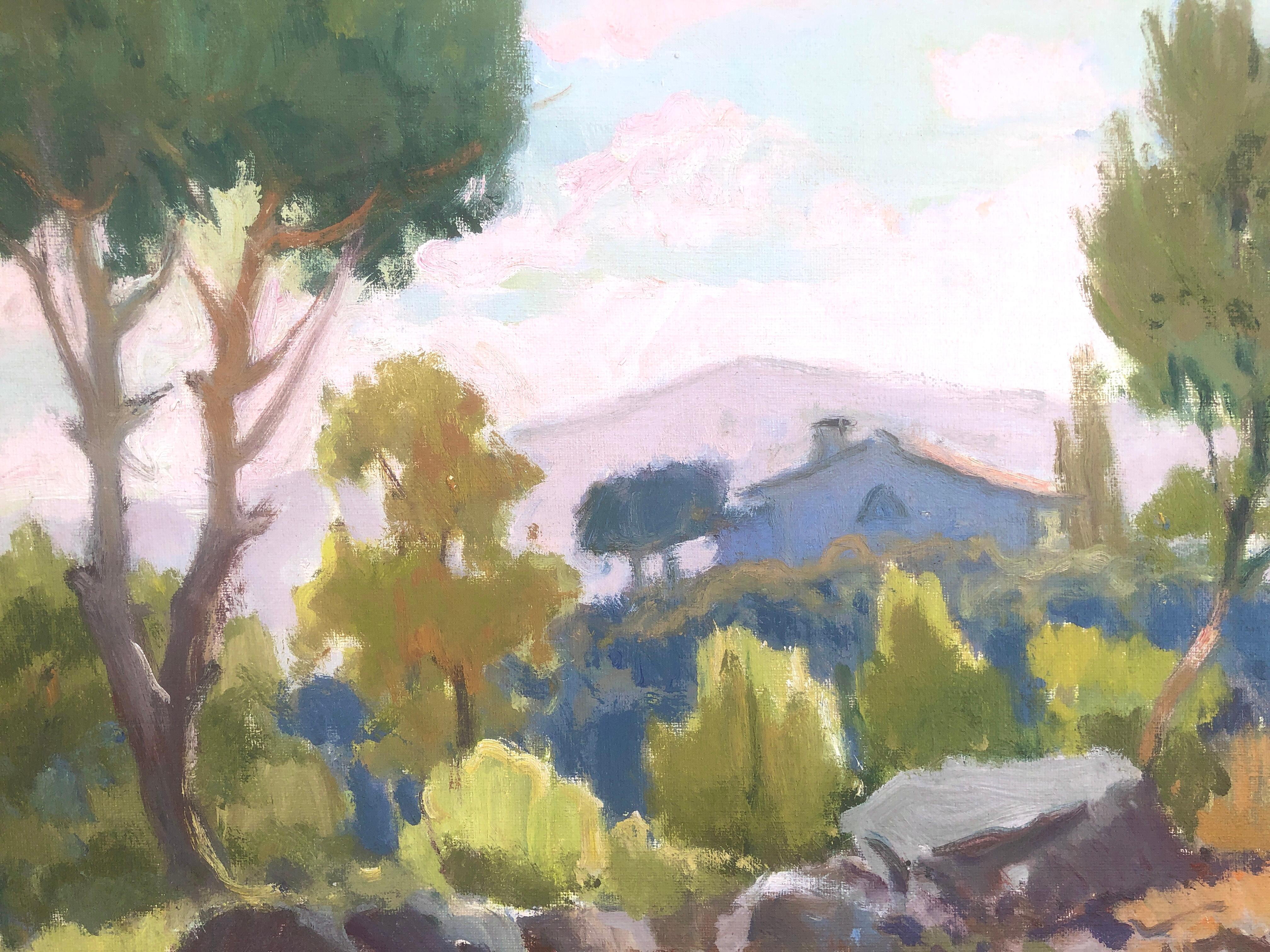 Landscape with farmhouse Spain oil on canvas painting spanish 3