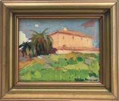 Spanish farmhouse Spain oil on board painting landscape