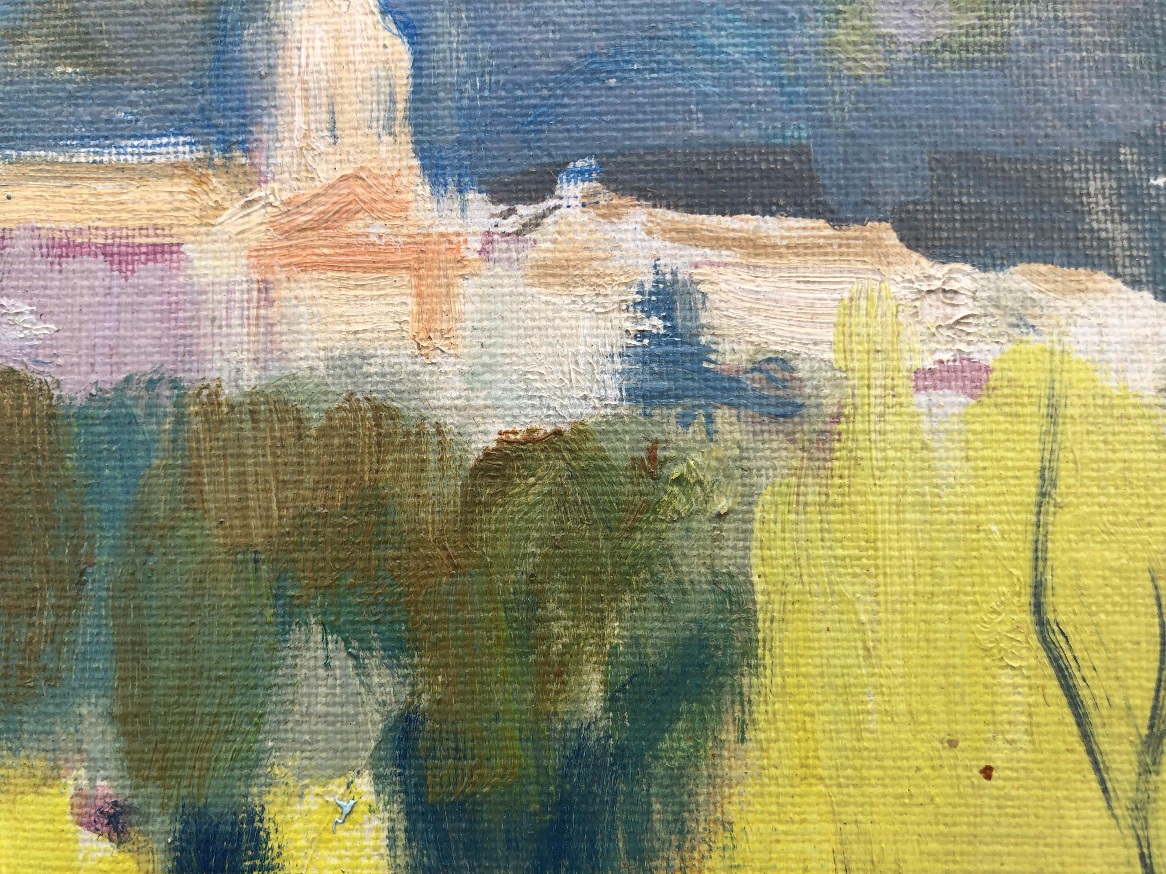 Paysage espagnol peinture à l'huile sur toile en vente 1