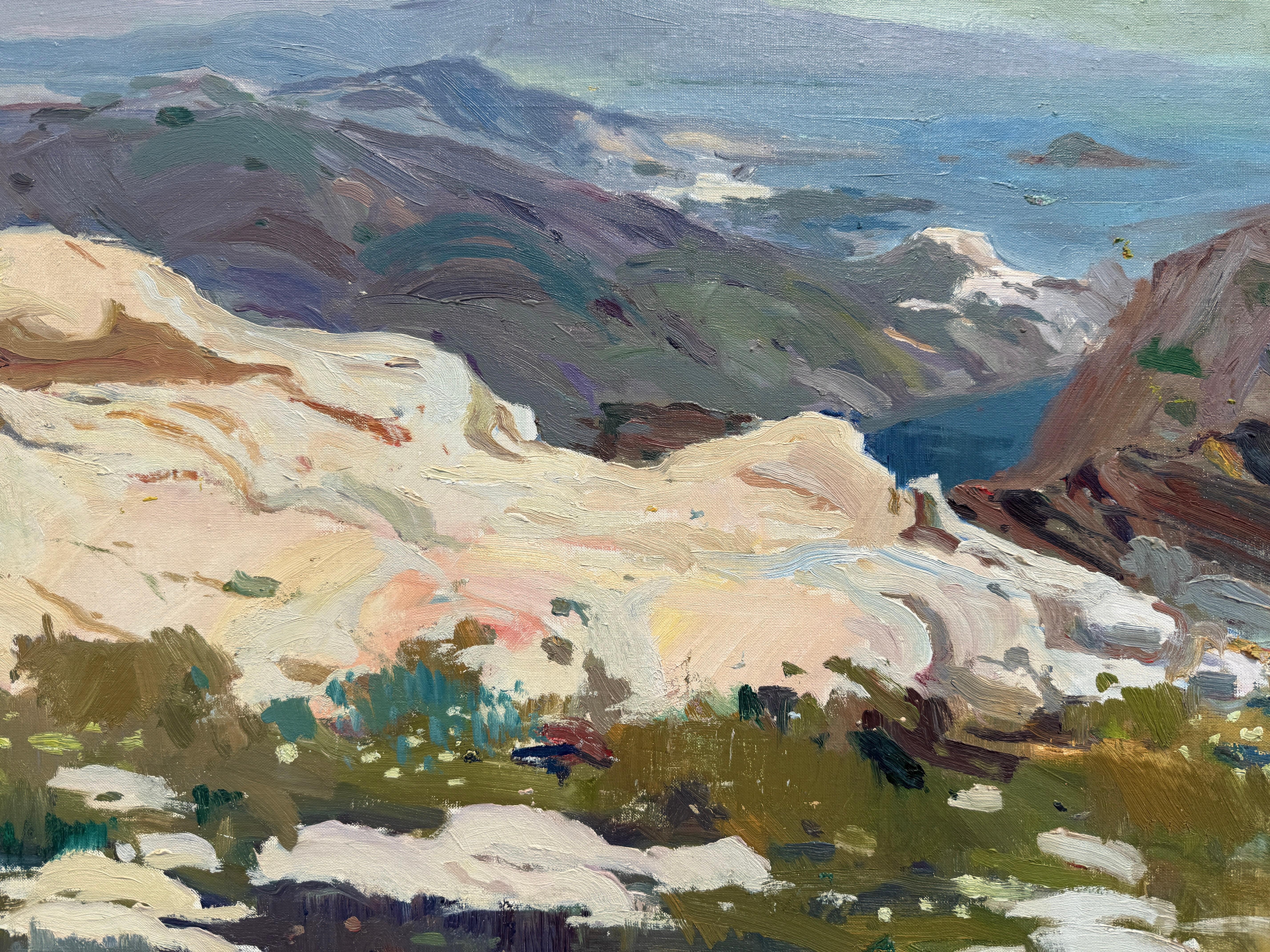 Rochers blancs Cap de Creus Espagne paysage méditerranéen en vente 2