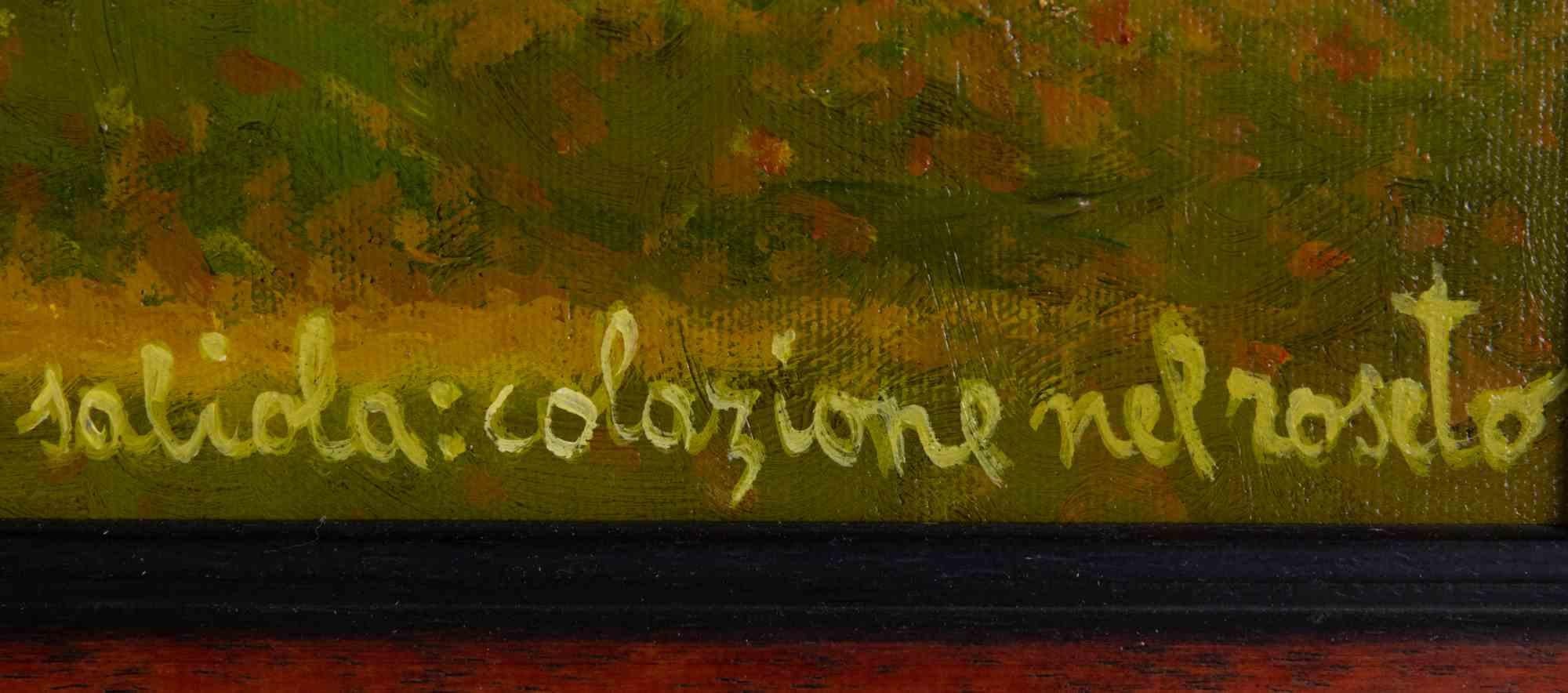 Colazione nel Roseto - Peinture à l'huile d'Antonio Saliola- 2006 en vente 6