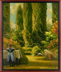 Colazione nel Roseto - Oil Paint by Antonio Saliola- 2006