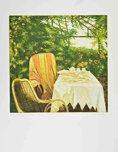 Colazione Assieme (Gemeinsames Frühstück) - Lithographie von Antonio Saliola - 1990er Jahre