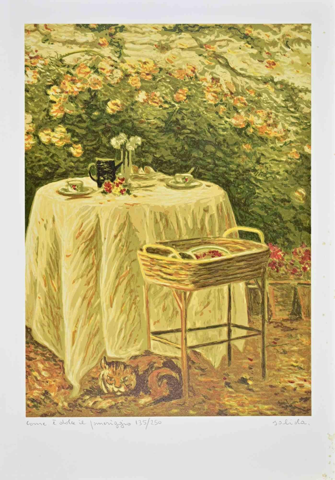 Lithograph realized by Antonio Saliola.

Hand signed and numbered in pencil.

Edition of 250.

Excellent condition.