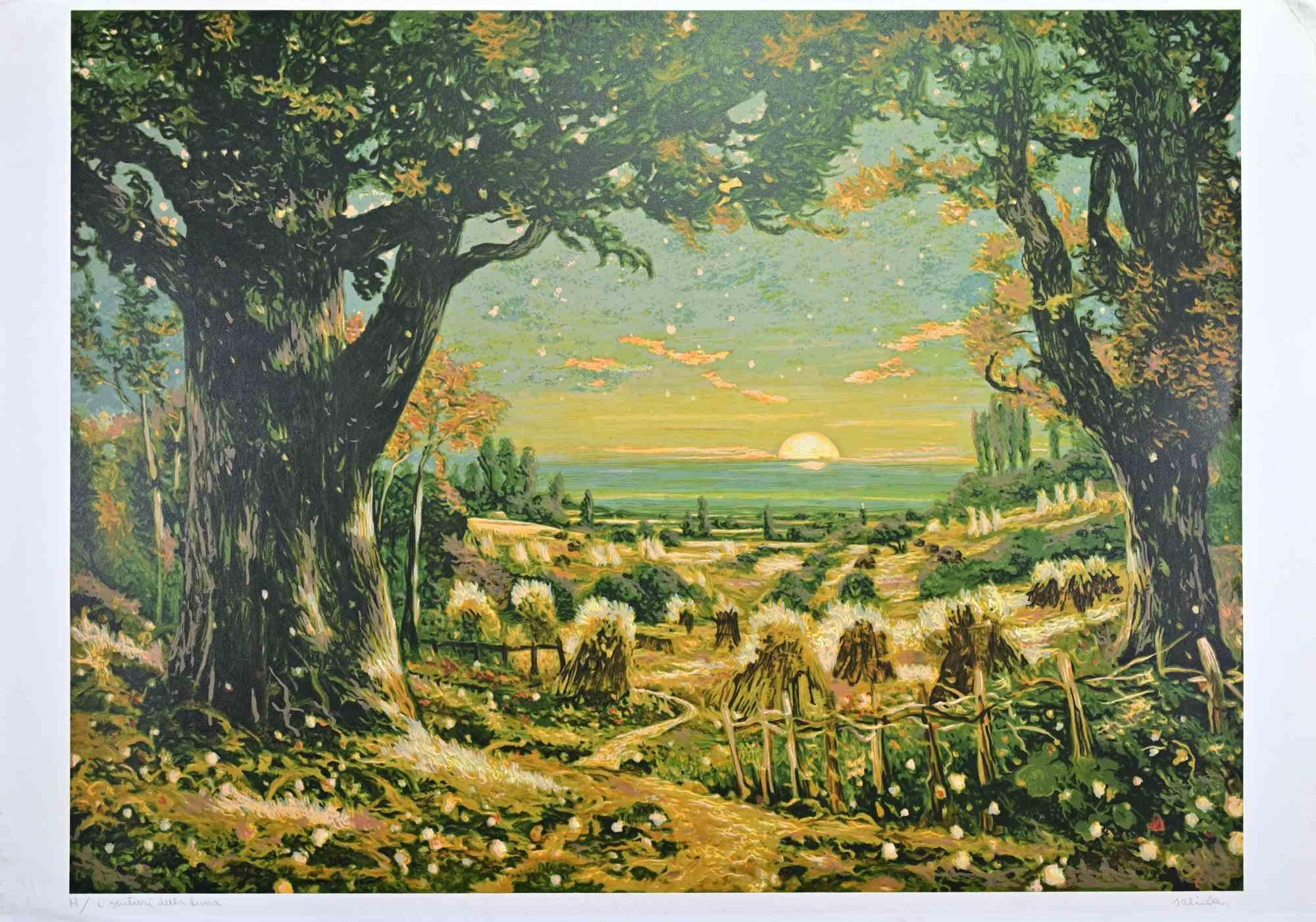 Lithograph realized in 1990.

Hand signed and numbered.

Edition of 50.

Very good condition.