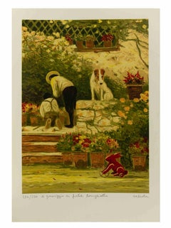 Il Pomeriggio di Fratel Coniglietto  - Lithograph by Antonio Saliola - 1990s