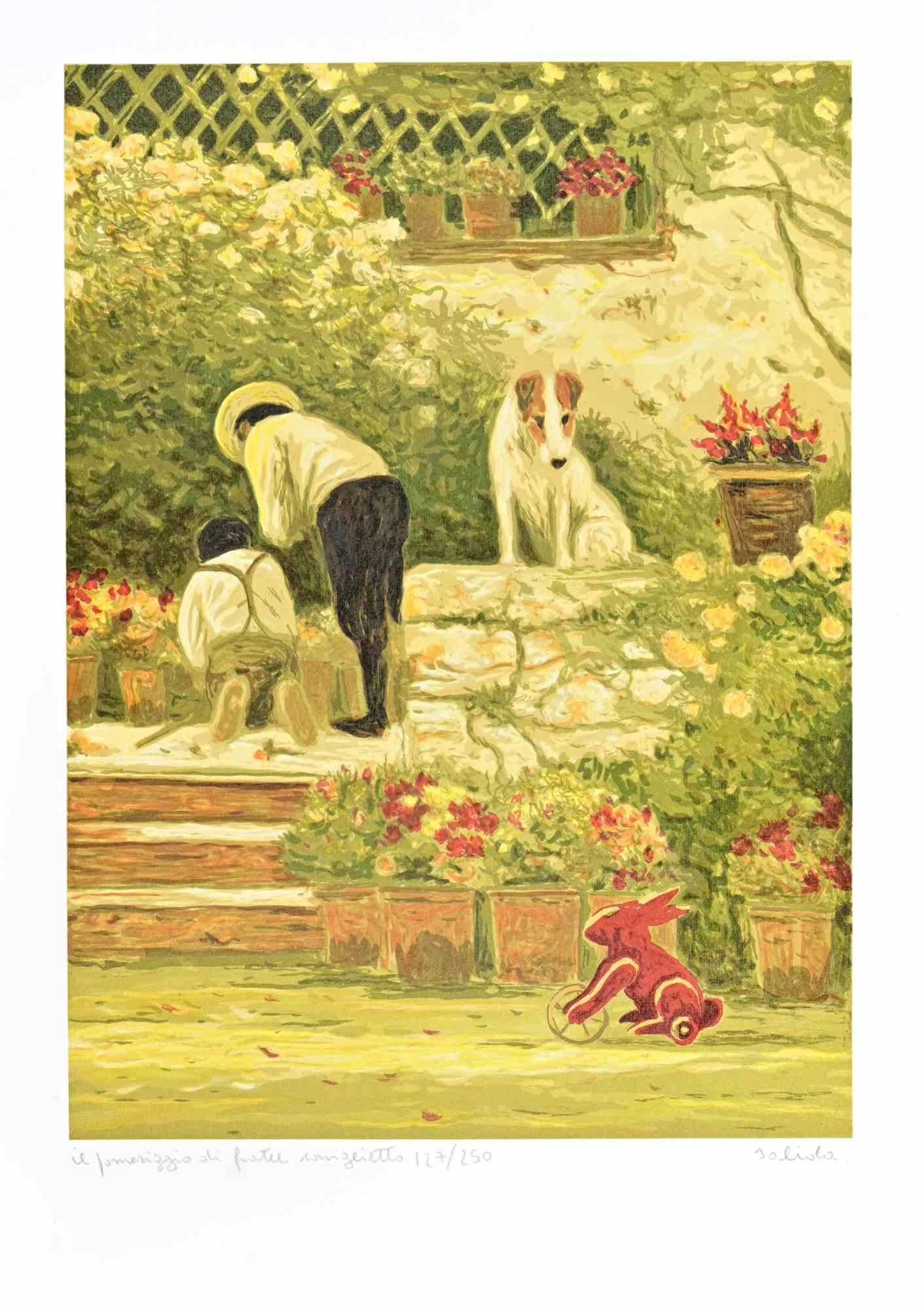 Il Pomeriggio di Fratel Coniglietto - Lithograph by Antonio Saliola - 2000s