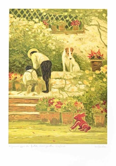 Il Pomeriggio di Fratel Coniglietto - Lithograph by Antonio Saliola - 2000s
