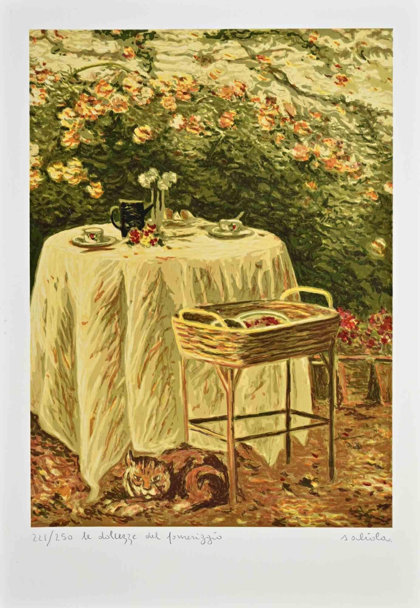 Le Dolcezze del Pomeriggio - Lithograph by Antonio Saliola - 1990s